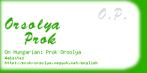 orsolya prok business card